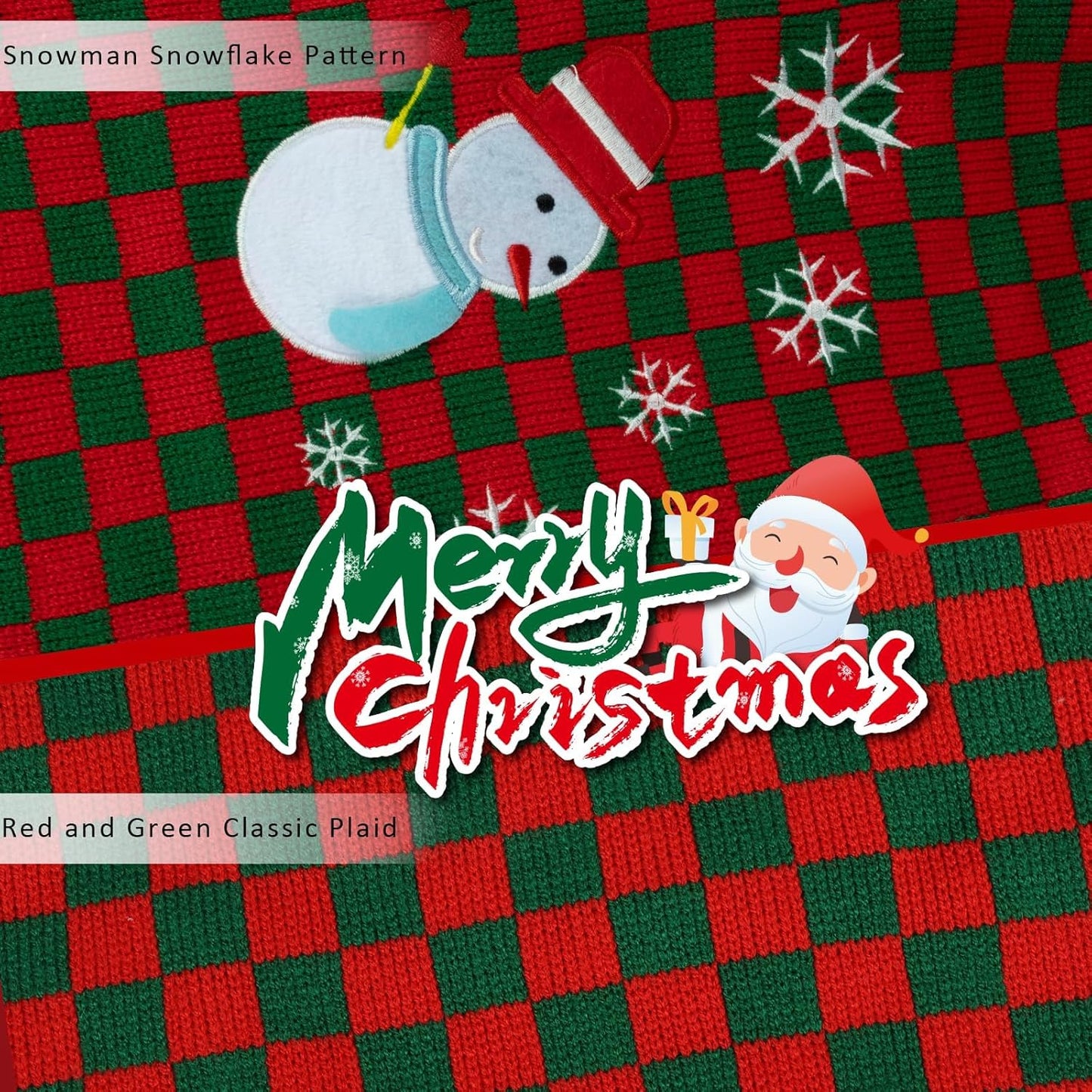 Ugly Christmas Sweater - Plaid Turtleneck Knitwear Dog Coats in Classic Red for Small Dogs (Snowman2#, Medium)