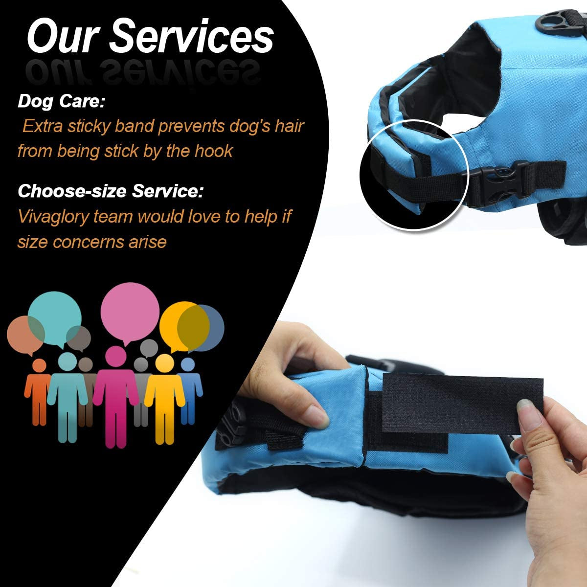 Ripstop Dog Life Jacket for Small Medium Large Dogs Boating, Swimming Vest for Dogs with Enhanced Buoyancy& Visibility, Blue